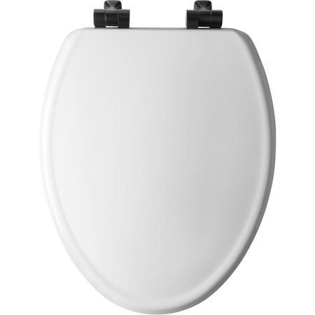 CHESTERFIELD LEATHER Benton Slow Close Elongated Wood Toilet Seat, White CH1680429